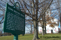 Greenfield, NH - Meeting House - with Sign